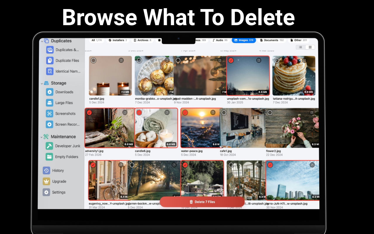 Track the disk space you have reclaimed over time in Clear Storage history
